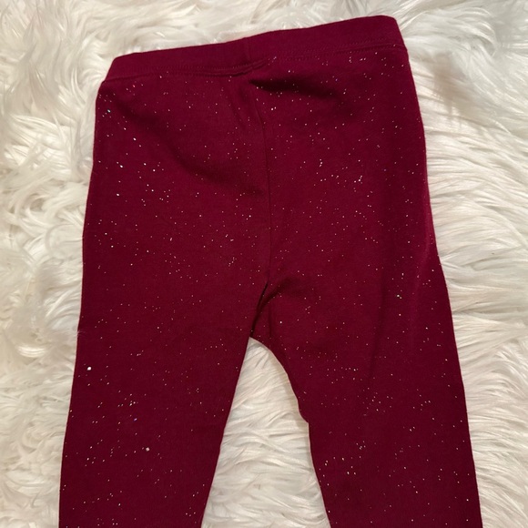 Cat & Jack Toddler Girl Size 2T Burgundy Speckled Stretch Leggings NEW - Picture 5 of 5